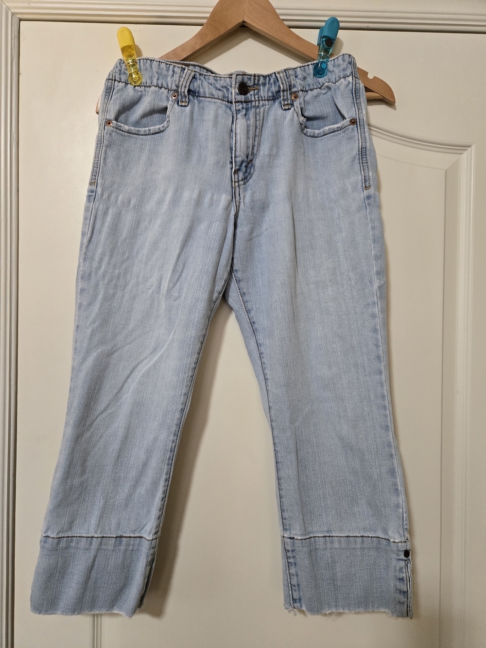 Levi's Pale Blue Straight-Leg Classic Jeans Slightly Distressed